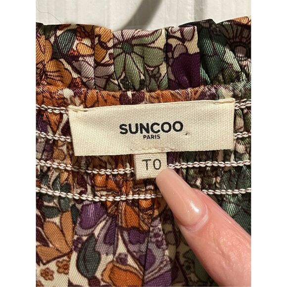 NWOT Suncoo Paris Chama Floral 70’s Inspired Bohemian Lined Swing Dress Size XS - Picture 4 of 16